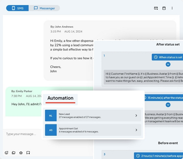 Messaging Dashboard Screenshot